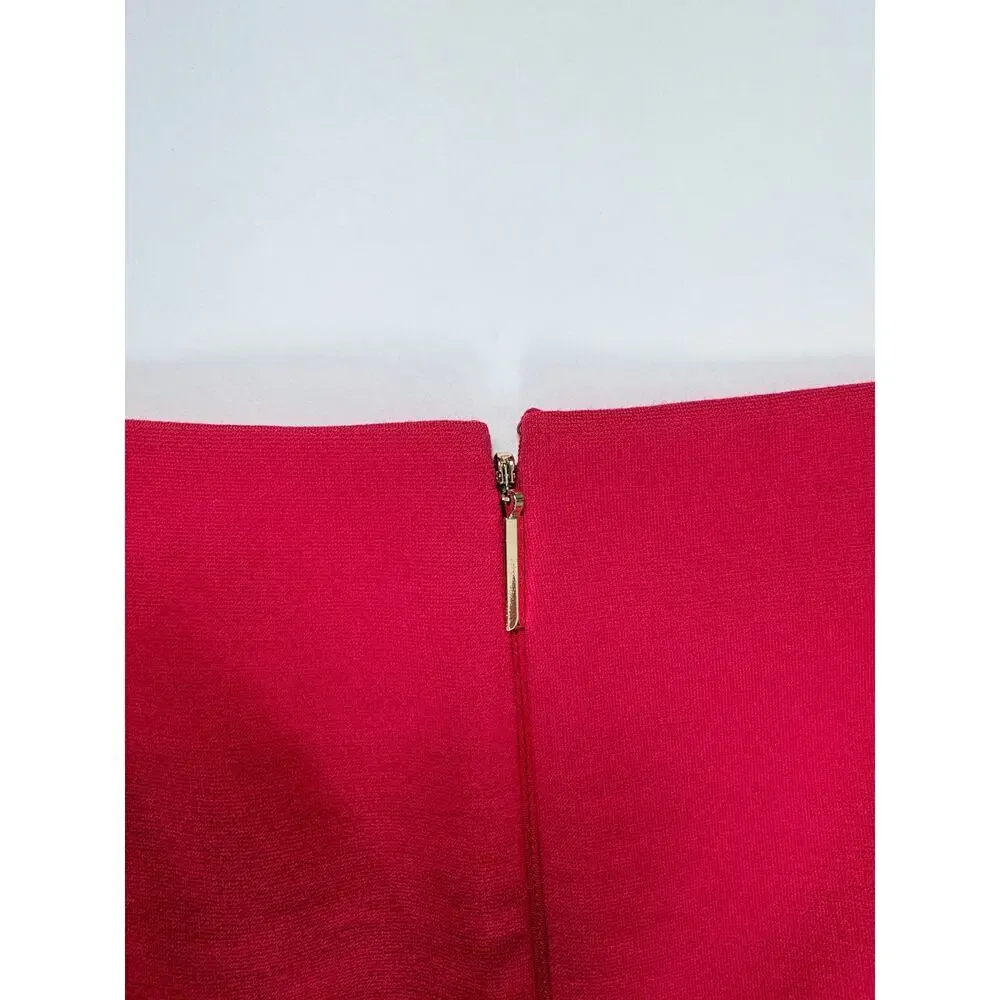 Kate Spade New York Red Fit & Flare Dress 3/4 Sleeve Pocket Dress XS $198 Retail